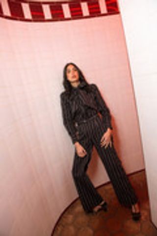 Pantalón Warmth Rayas Blanco y Negro Negro / L