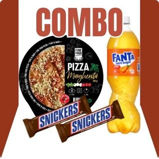 COMBO - Pizza 360G Margherita Fine Food + 2 x Cokoladica Snickers Classic 50G + Fanta Orange Zero 1.25 L