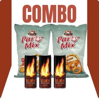 COMBO - Kreker Party Mix Armonia 350G + 3 x Energetski Napitak 0.25 L Original Burn
