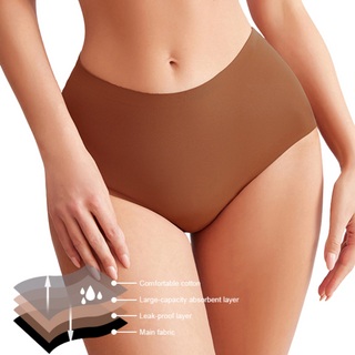 ყავისფერი უნაკერო მენსტრუალური საცვალი მაღალი სათავით L