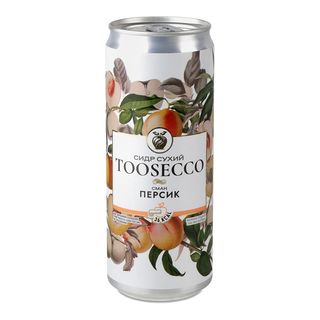 Сидр сухий Toosecco Персик 0.33л