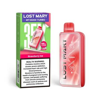 LOSTMARY MT35000 Turbo Strawberry Ice, 35K Puffs