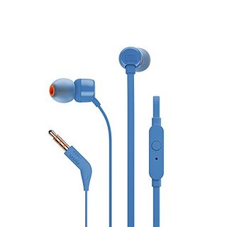 JBL T110 Wired In-Ear Headphones with Mic, Blue