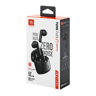 JBL TUNE FLEX Black Earbuds, Active Noise Cancelling