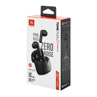 JBL TUNE FLEX Black Earbuds, Active Noise Cancelling