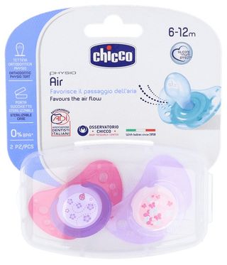CHUPETE SILICONA CHICCO PHYSIO AIR 12 M+ ROSA 2