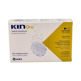 KIN ORO TABLETAS LIMPIADORAS LIMPIEZA PROTESIS DENTAL 30 TABLETAS