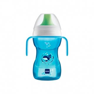 VASO CON BOQUILLA DURA MAM FUN TO DRINK CUP AN +8 M 270 ML