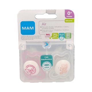 CHUPETE SILICONA MAM AIR 0+ R PACK DOBLE