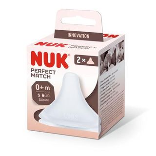 TETINA SILICONA ANTICOLICO NUK PERFECT MATCH FLUJO S 2 UNIDADES