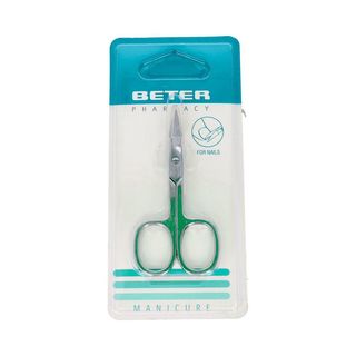 TIJERA MANICURA UÑAS BETER CROMADA CURVA PROFESIONAL