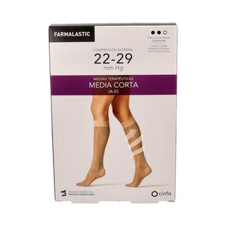 MEDIA CORTA FARMALASTIC NORMAL BEIG GRAD