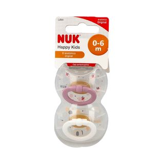 CHUPETE LATEX ANATOMICO NUK STAR 0 - 6 MESES 2 UNIDADES