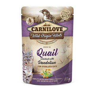 Carnilove Sterilized Cat Pouch with Quail 85g (Holistic)