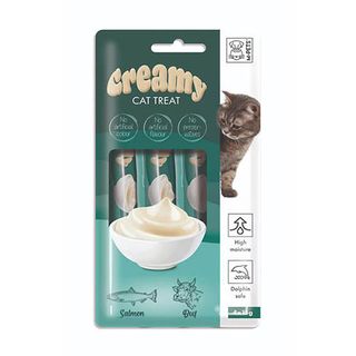 M-Pets Cat Cream Treat Salmon & Beef 4pcs (60g)