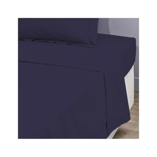 TEX Drap plat 1 place Marine 100% Coton