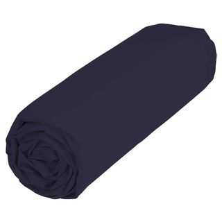 TEX Drap housse 1 place Marine 100% Coton