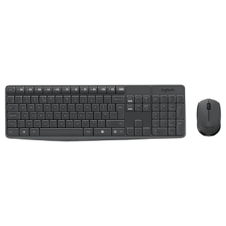 Logitech MK235 Wireless Keyboard and Mouse Combo, Black