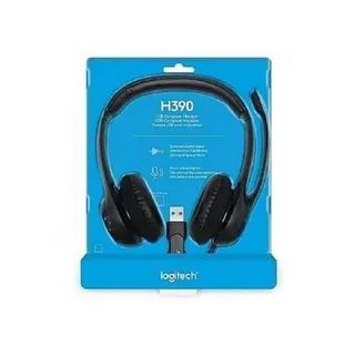 Logitech H390 USB Headset, Black