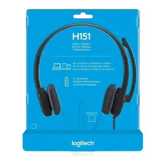Logitech H151 Stereo Headset, Black