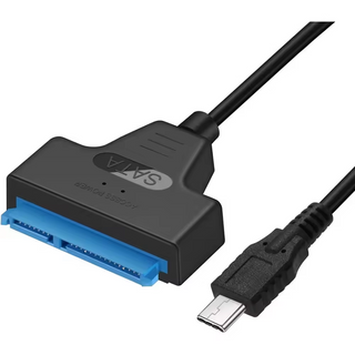 22-Pin External USB 3.0 Type-C to SATA Adapter Braid Shielded Data Cable Converter for Computer for Hard Disk Drive (SSD HDD)- 00537