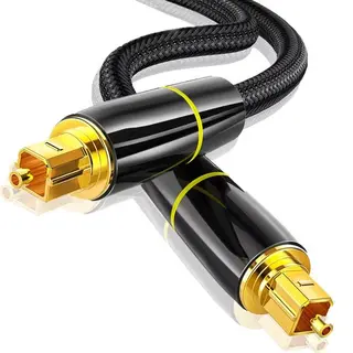 High Quality 24K Gold Plug SPIF Digital Fiber Optical Audio Toslink Cable Cord PVC Home Theater 1m Speaker Computer- 00542