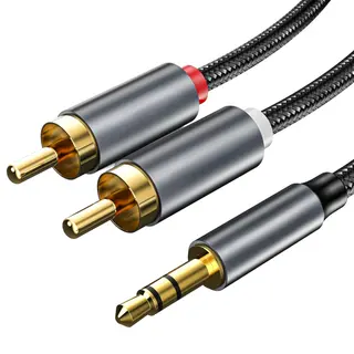 HiFi Sound 3.5mm Aux RCA Male Coaxial Audio Cable AUX XL Jack Adapter Y Splitter for Phone MP3 Tablet Speaker-for Sound Devices 1.5m- 00559