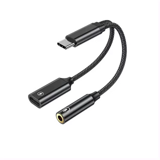 2-in-1 3.5mm Aux Cable 60W Fast Charging Audio Cable USB-C Headphone Jack Splitter Adapter- 00536