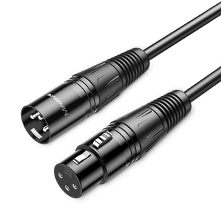Mindpure HiFi 3-Pin XLR დედალი მამრობითი ოპტიკურ-ბოჭკოვანი კაბელი მაღალი ხარისხის PVC გარსი სტუდიური აუდიო HIFI დინამიკის, მიკროფონის, პროექტორისა და სხვა აქსესუარებისთვის 1.5 მ - 00557