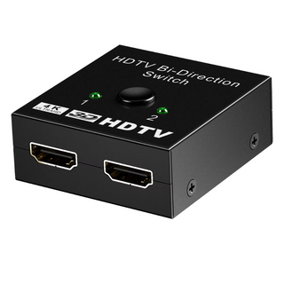 HDTV Bi-Direction Switch 2x1 Metal Case Switch Converter 4K 60Hz Bidirectional Video Splitter &amp; Switcher 2-In-1 for HDMI- 00534