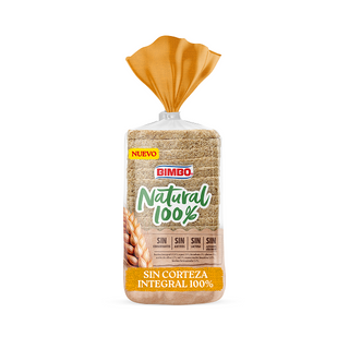 Bimbo Natural Pan de Molde Integral Sin Corteza 450g