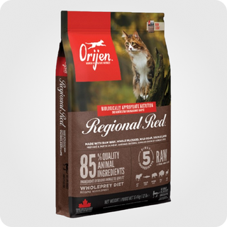 ორიჟენი კნუტი და ზრდასრული კატა Regional Red 5.4 კგ (დაიშალა 1კგ)