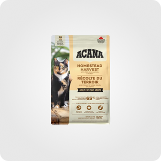 აკანა ზრდასრული კატა  Homestead Harvest 4.5 კგ (დაიშალა 1კგ)