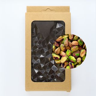 შავი შოკოლადის ფილა (100გ) ფსტით