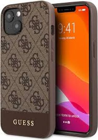 GUESS Brown 4G Case for iPhone 13