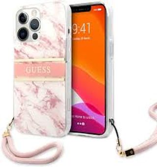 GUESS Marble Pink iPhone 13 Pro Case