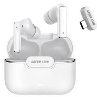 Green Lion River Plus True Wireless Earbuds, White