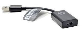 HP USB-C to USB-A Adapter, Black