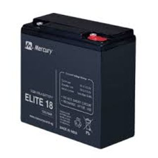 MERCURY ELITE 18 AMP BATTERY, Black