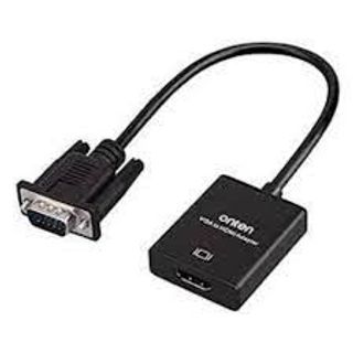 ONTEN VGA+Audio to 1080P HDMI Converter, Black