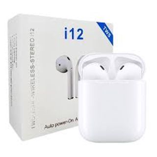 TWS i12 Wireless Bluetooth Earphones, White