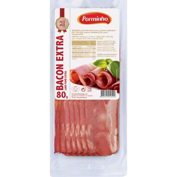 Bacon Porminho Fatias 80 G*