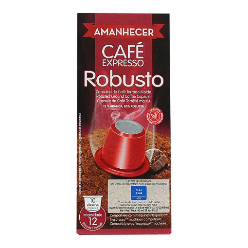 Café Cápsulas Amanhecer Robusto Compativel Com Nespresso 10 Un
