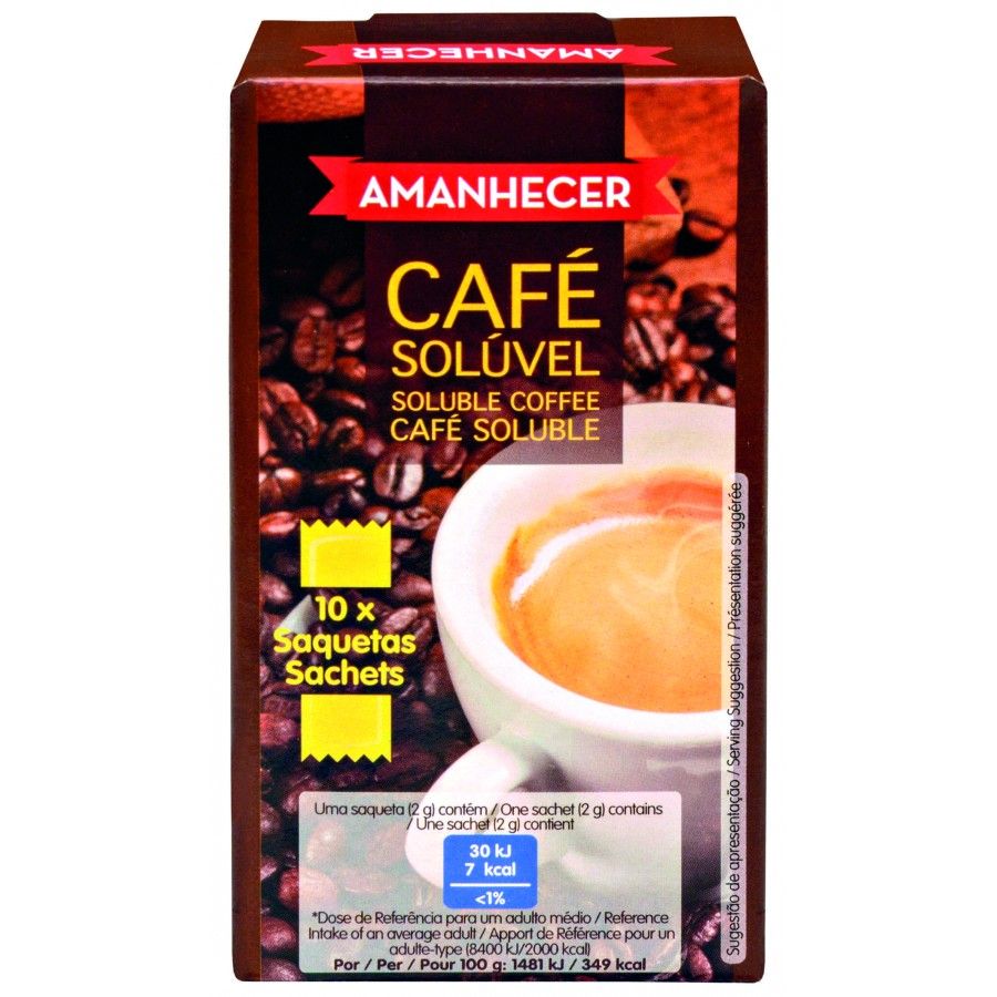 Café Solúvel Amanhecer Saquetas 10 X 2 G