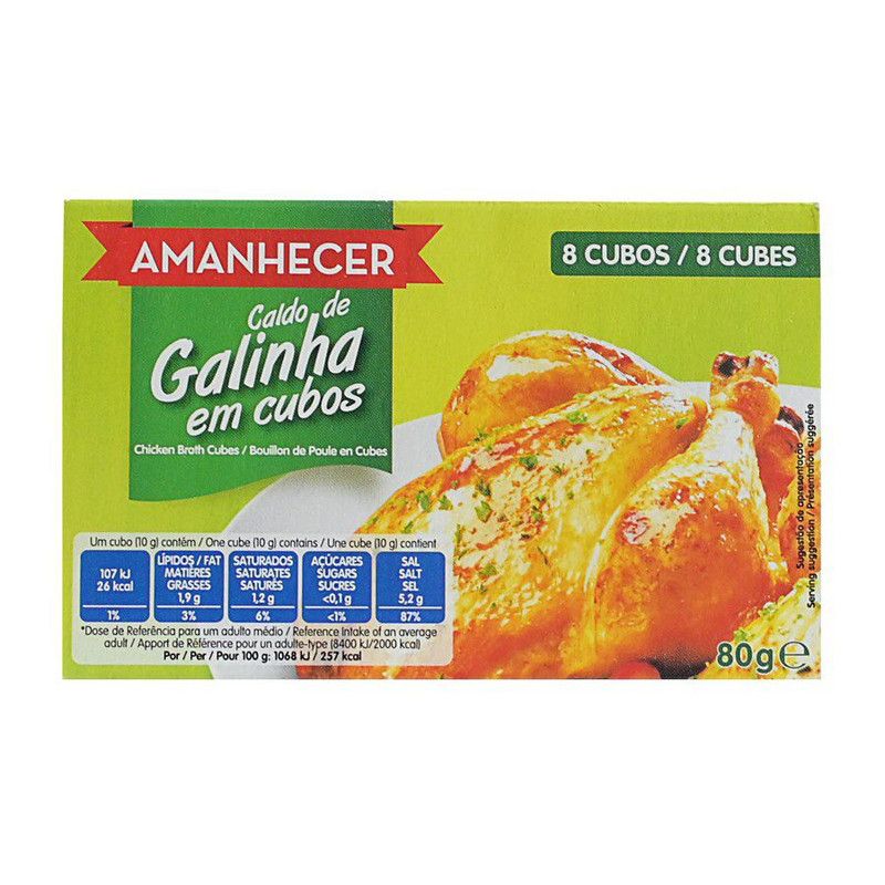 Caldo Em Cubos Amanhecer Galinha 8 Un