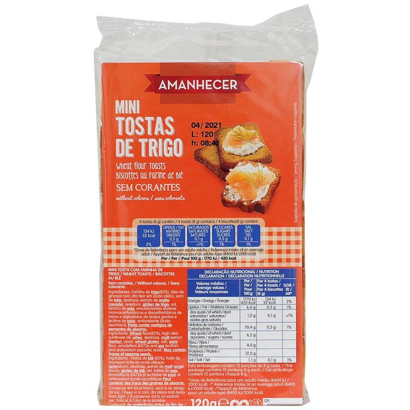 Tostas Mini Amanhecer 120 G