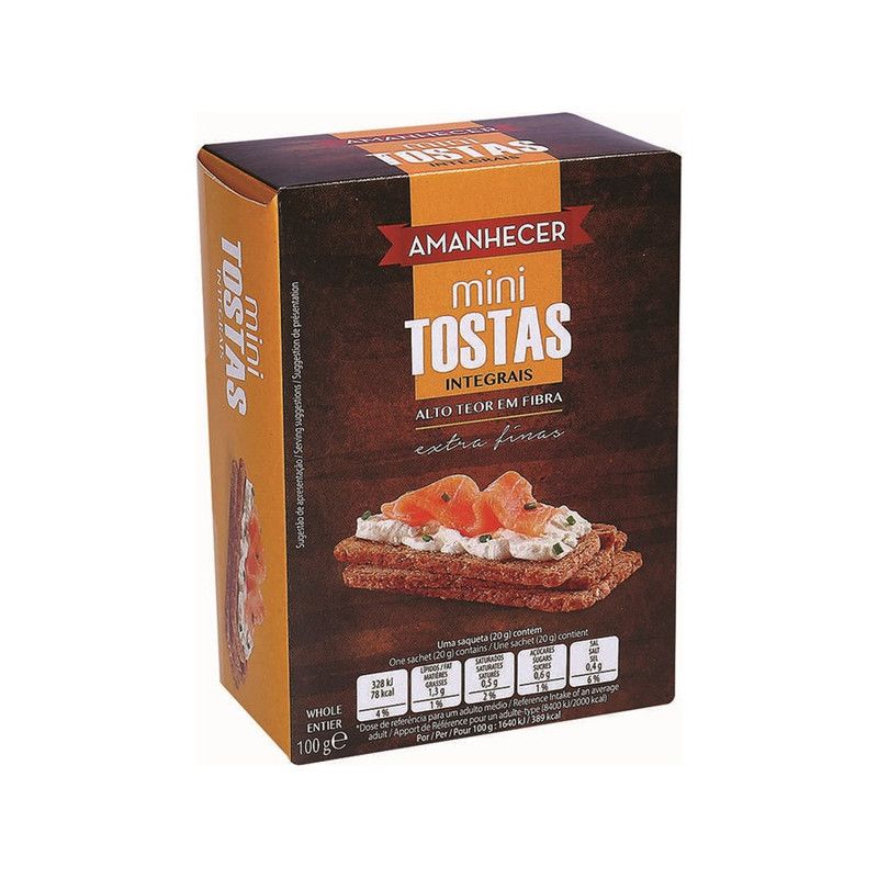 Tostas Mini Amanhecer Integrais 100 G