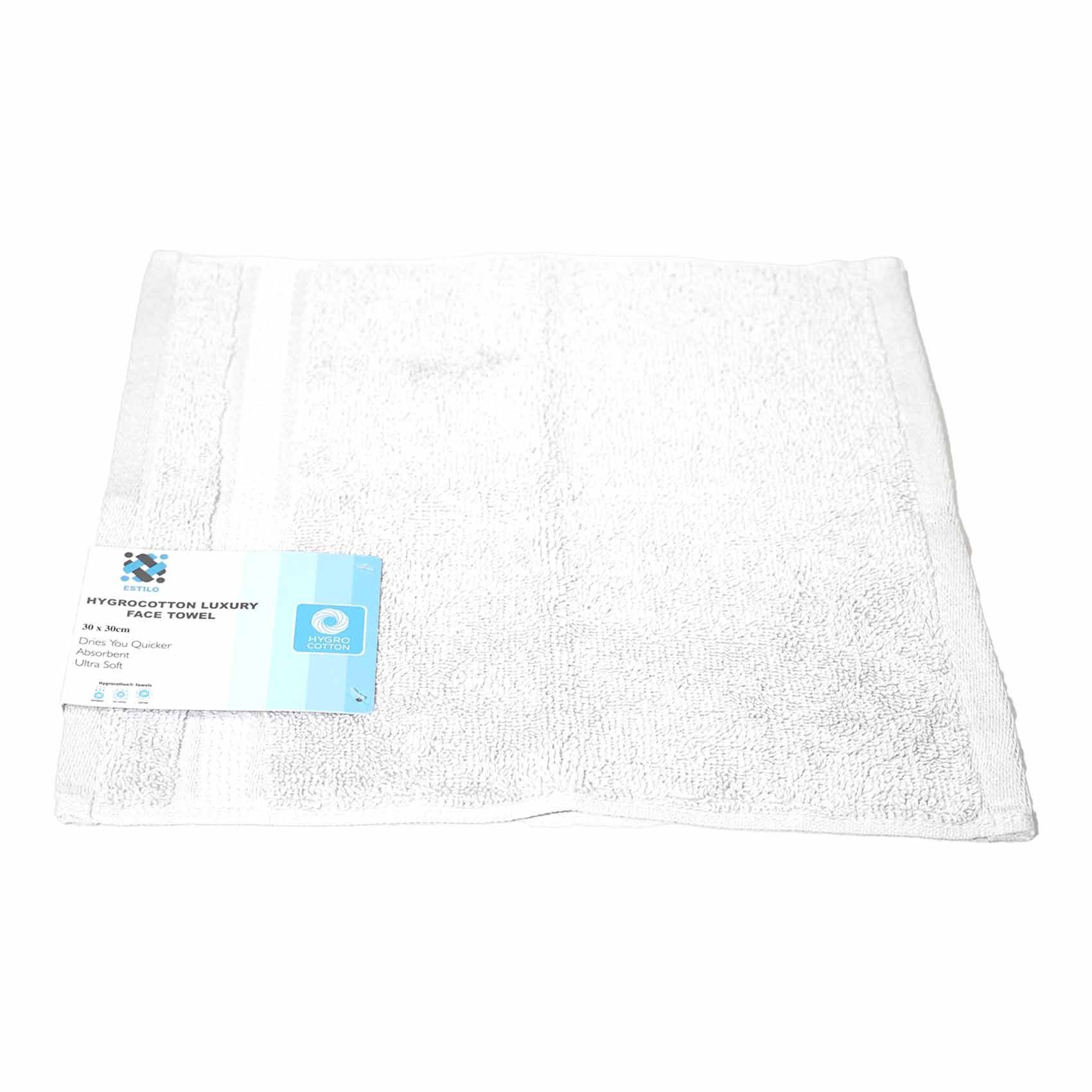 ESTILO HYGRO FACE TOWEL WHITE 30X30