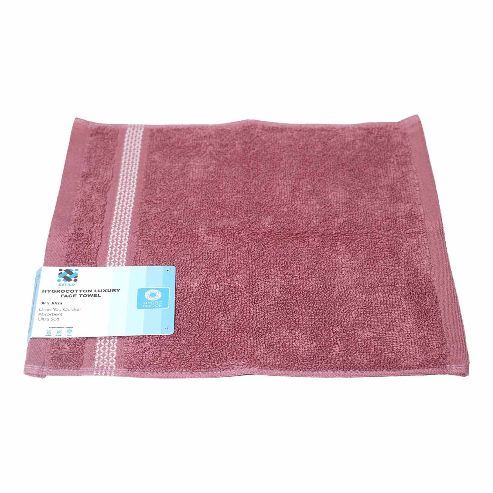 ESTILO HYGRO FACE TOWEL ROSE 30X30
