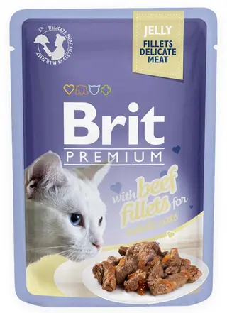 Brit Premium Beef Jelly Cat Food, 85g